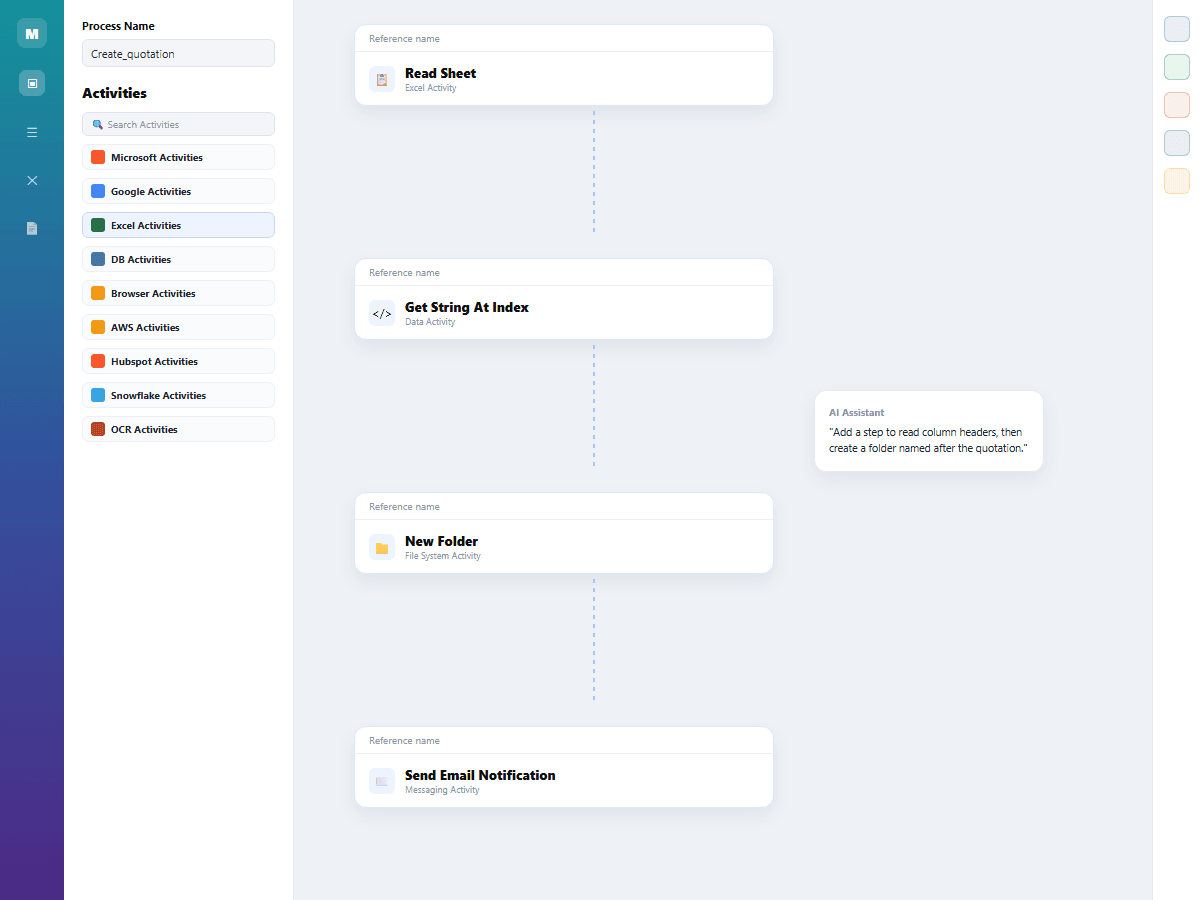 Design step in meta-flow.ai