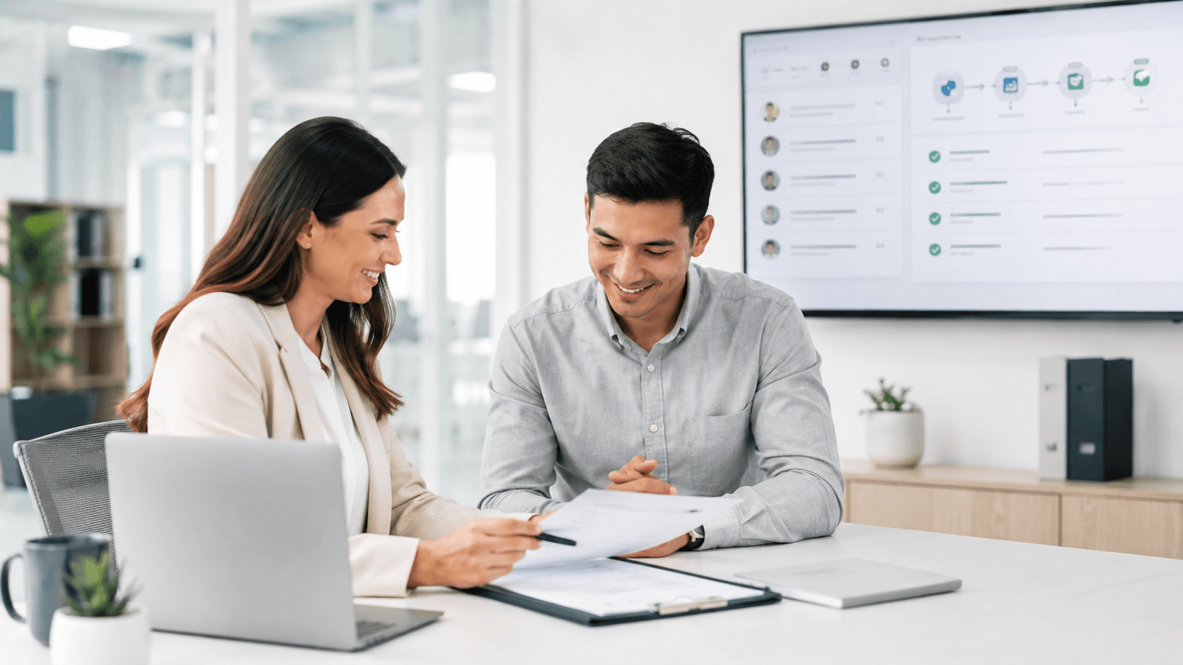 Futuristic holographic interface showing a new hire's accounts being provisioned across Slack, Jira, and GitHub